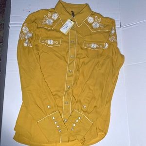 Stetson roper poly crepe western top